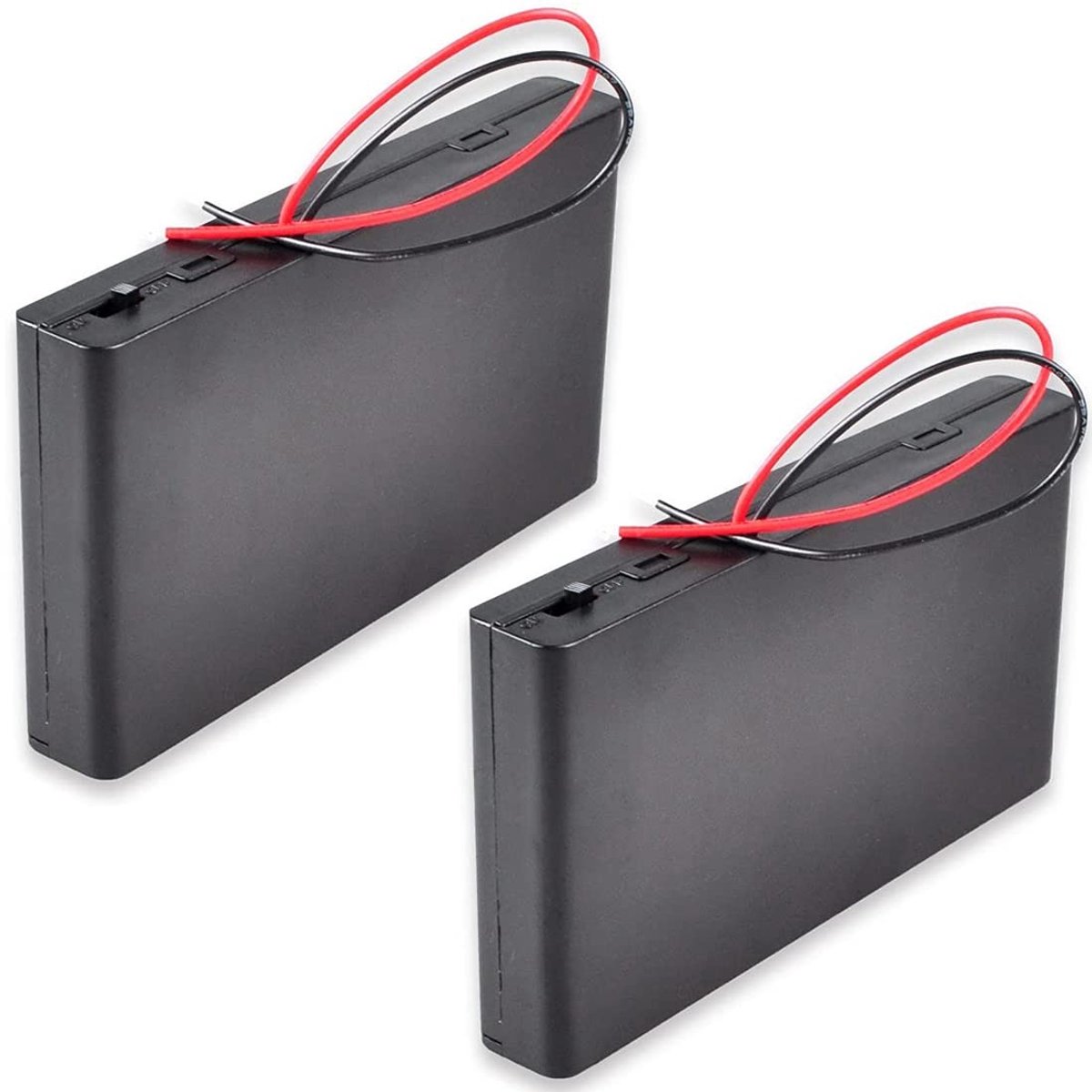 Dailygoods - 2 Stuks 12V 8x AA Batterijhouder met Schakelaar