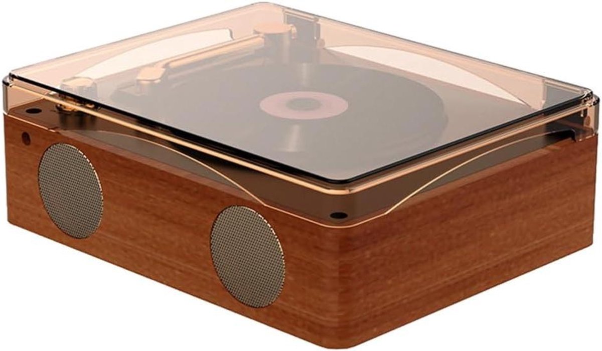 Draagbare CD Speler - Muziekspeler Bluetooth - Thuis Luisteren - Ingebouwde Speaker - 20.5 cm Breed - Bruin