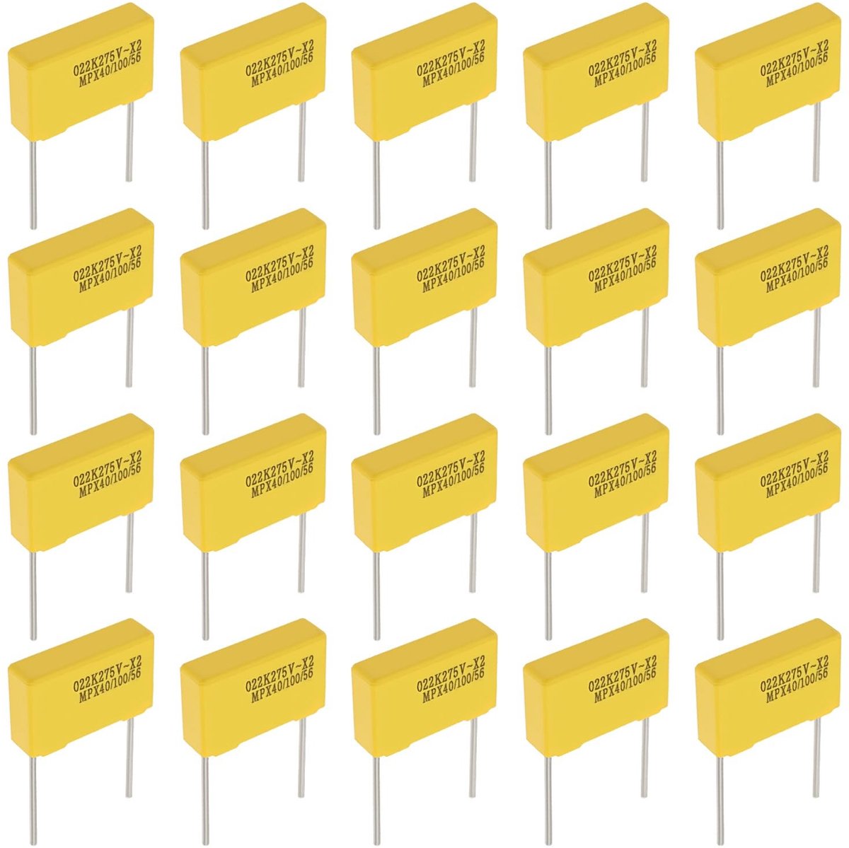 Dailygoods - 20 Stuks Veiligheid Condensatoren 0.022µF 275V voor Elektrische Toepassingen