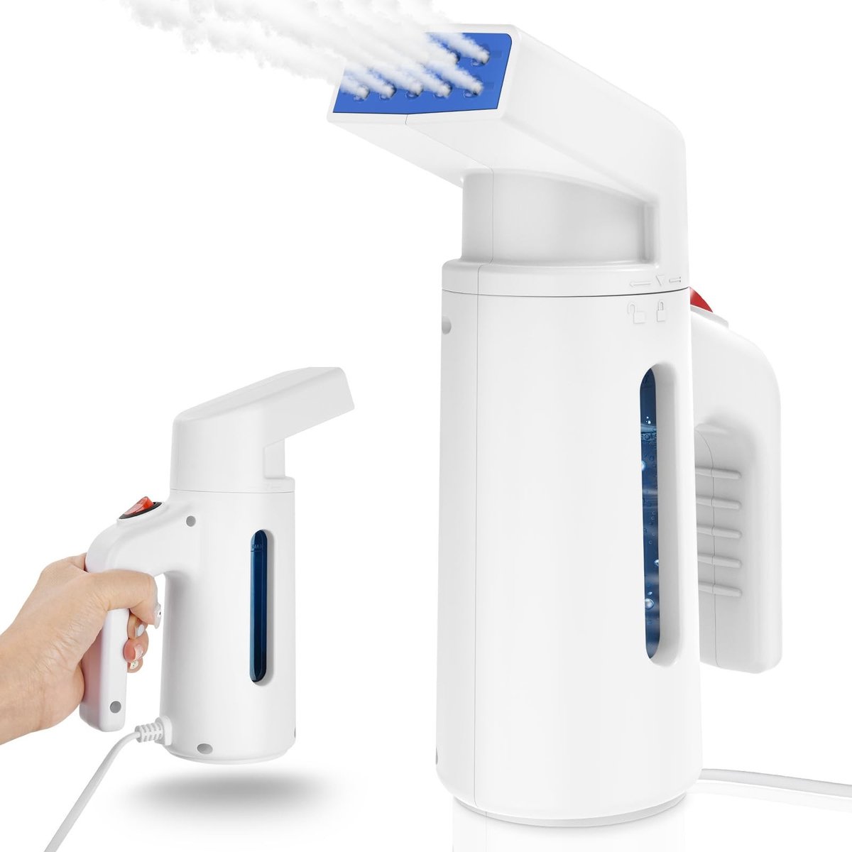 Dailygoods - Dailygoody - Handkledingstomer - Draagbaar - 700 W - Compact - Stoomborstel - Reizen - Wit - Kledingstomer