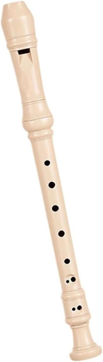 Blokfluit Sopraan - Duitse Stijl - Muziek Leren - Pure Klankkwaliteit - 8 Gaten - Wit