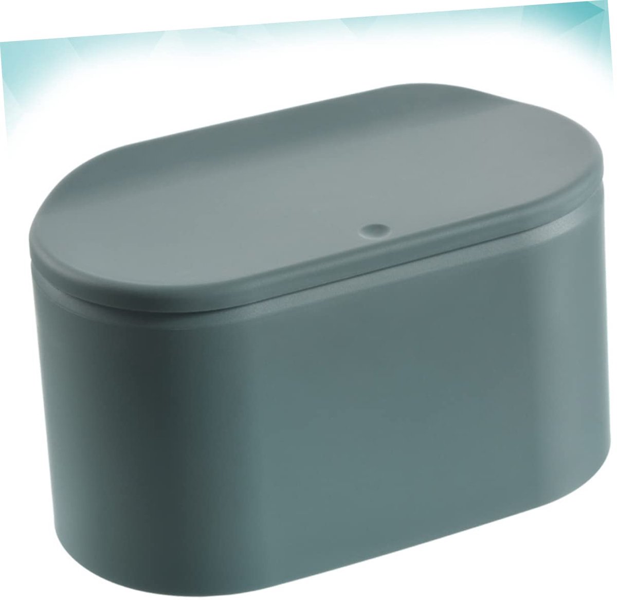 Prullenbak met Deksel - Afvalbakje Mini - Bureau Opruimen - Drukknop Deksel - 214x175 cm - Groen