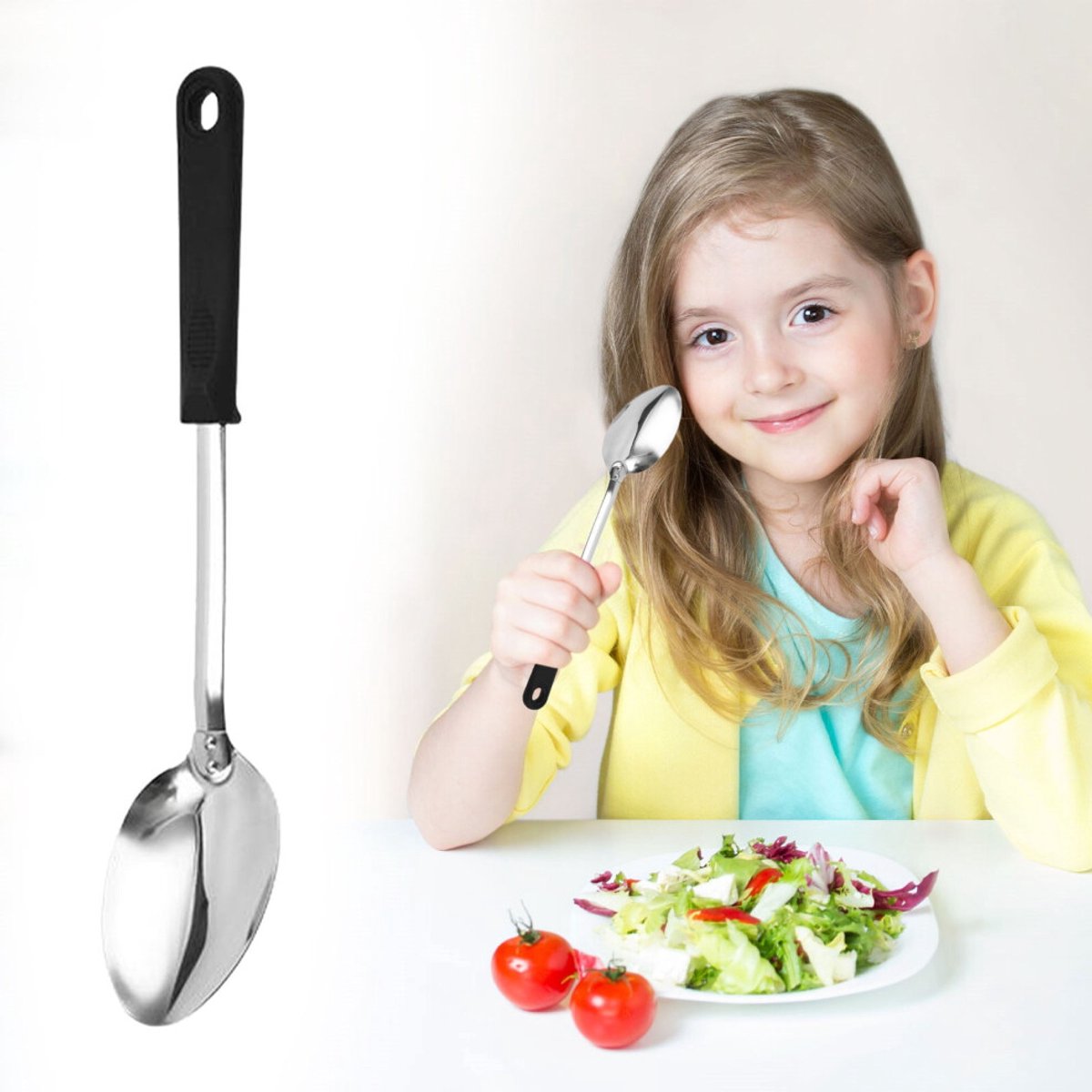 33 cm lange roestvrijstalen keukenlepel