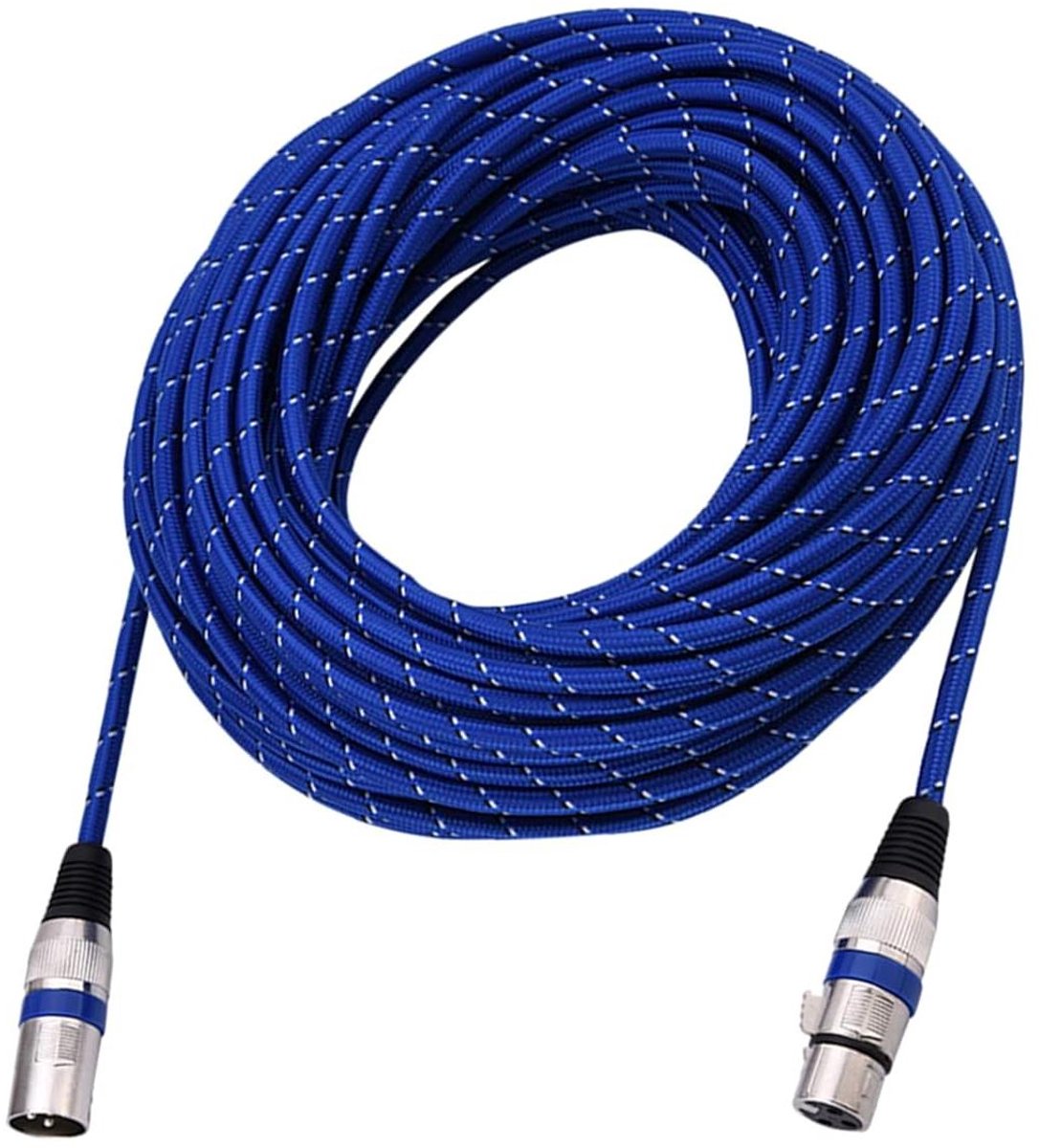 Microfoon Kabel - XLR Kabel - Muziek Opnemen - Gebalanceerde 3-pins - 20 Meter - Blauw