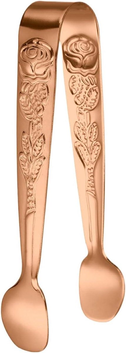 Serveertang RVS - Kleine keukentang - Hapjes serveren - Comfortabele grip - 20 Gram - Rosé goud