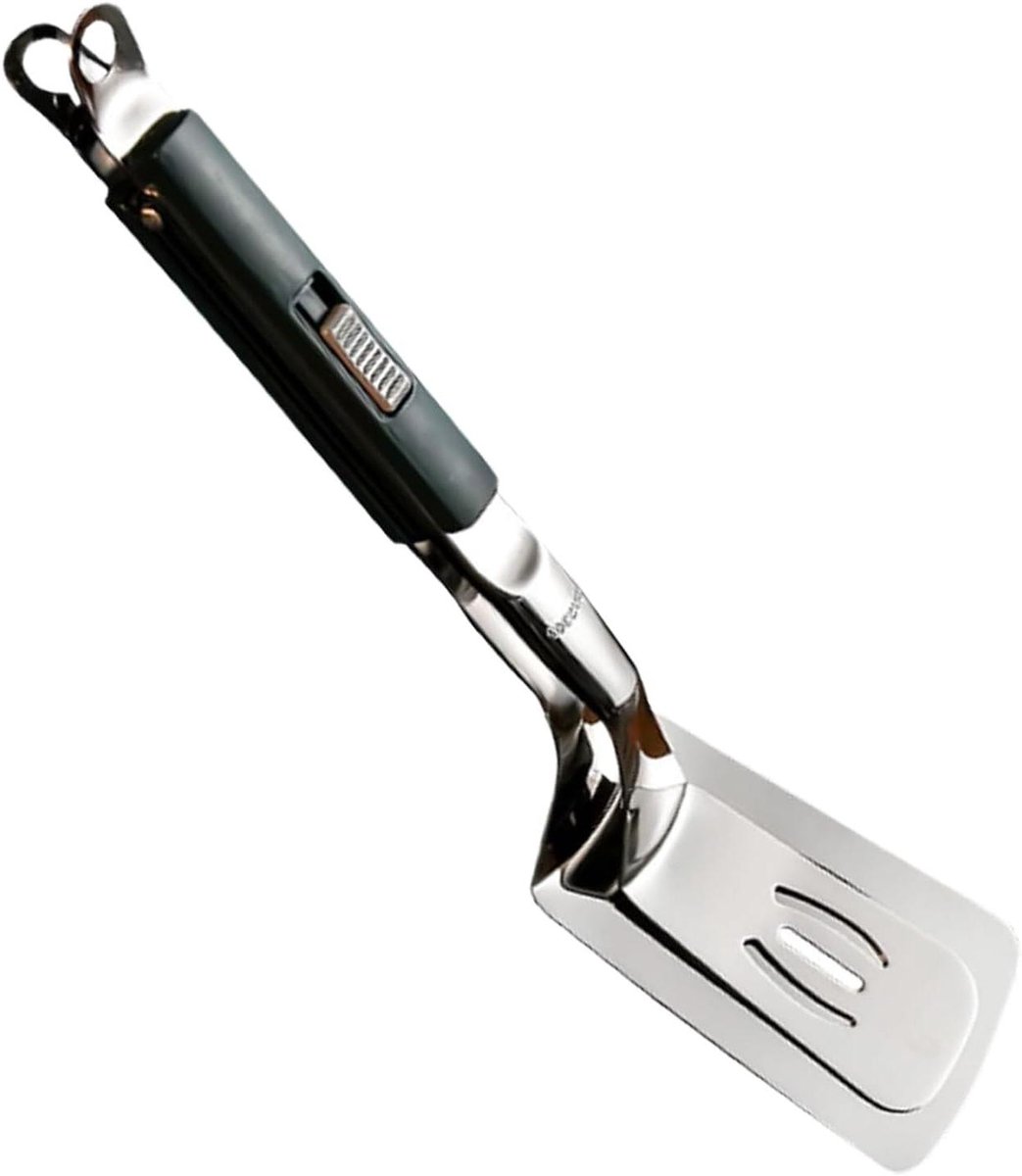 Grill Klem Spatel - Voedsel Tang - Barbecue Koken - Olie Drainage - 29 cm - Groen
