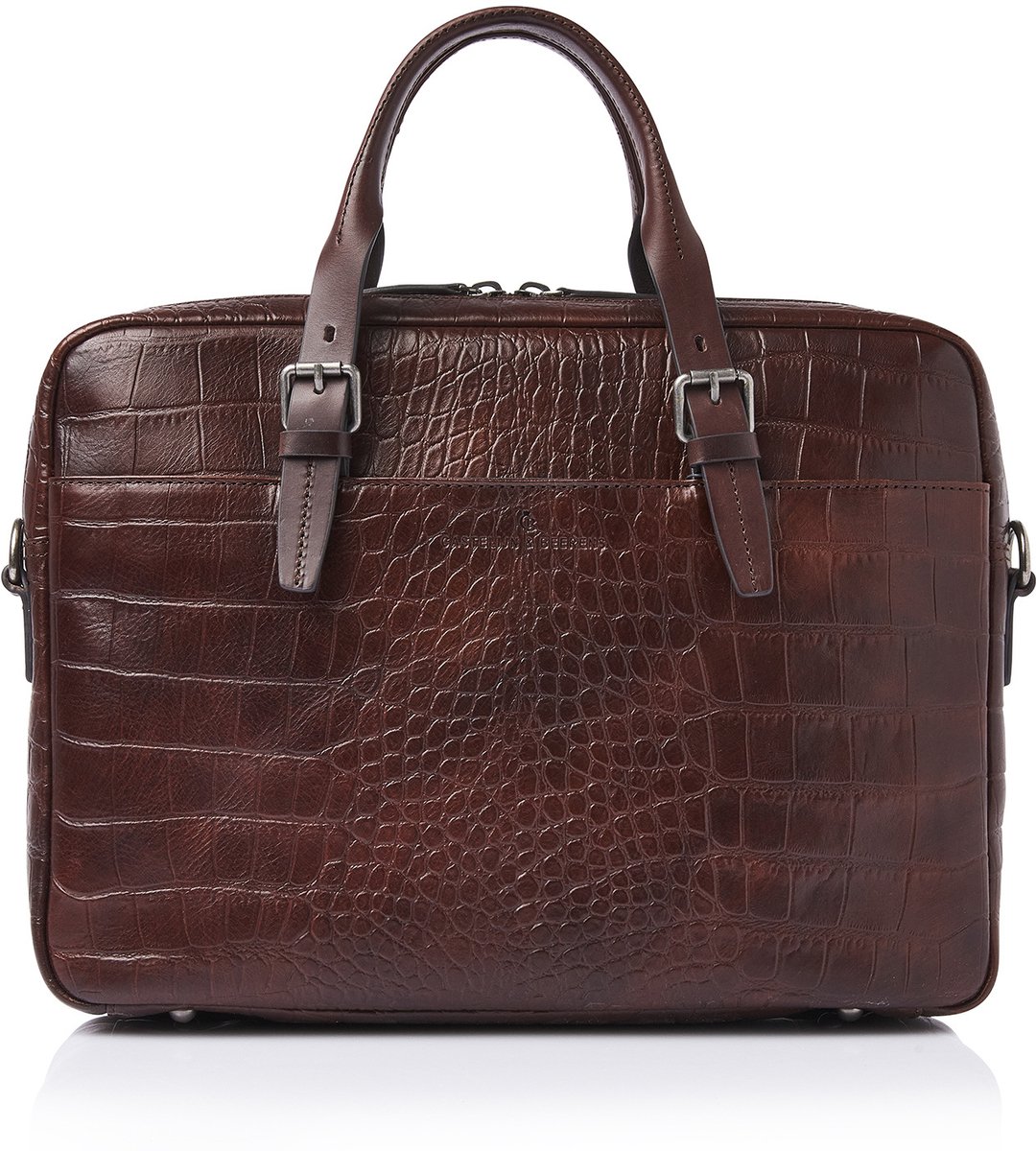 Castelijn & Beerens - Croco Jules Laptoptas 15,6 RFID | mocca -