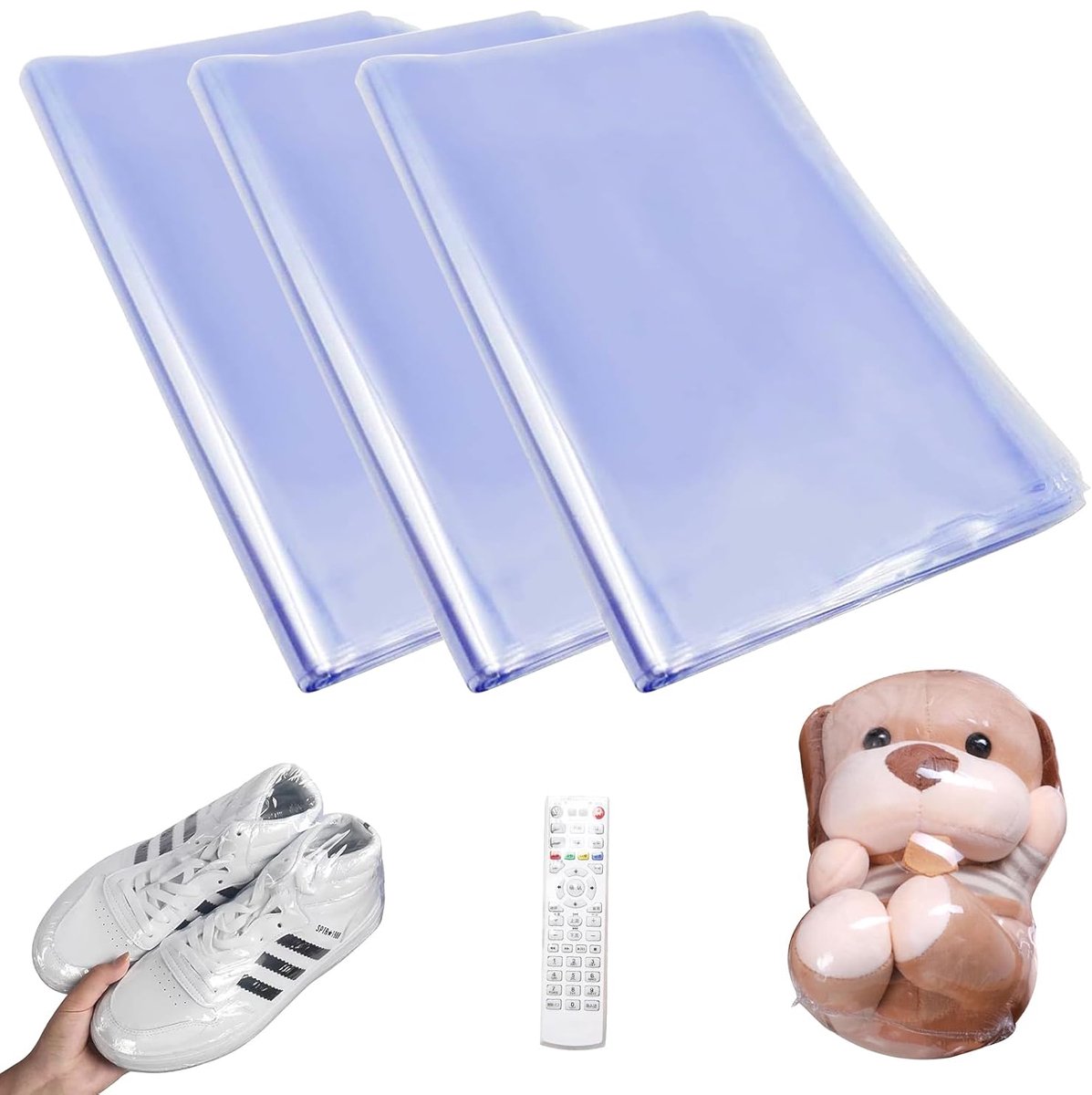 100pcs Transparante Krimpverpakkingen - 28x40cm PVC Krimpfolie - Verpakkingen voor Zeep - Bath Bombs - DIY Crafts