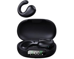 Bluetooth-oortjes, hoge geluidskwaliteit, stereogeluid, comfortabel om te dragen, intelligente ruisonderdrukking, ergonomisch ontwerp, zwart.