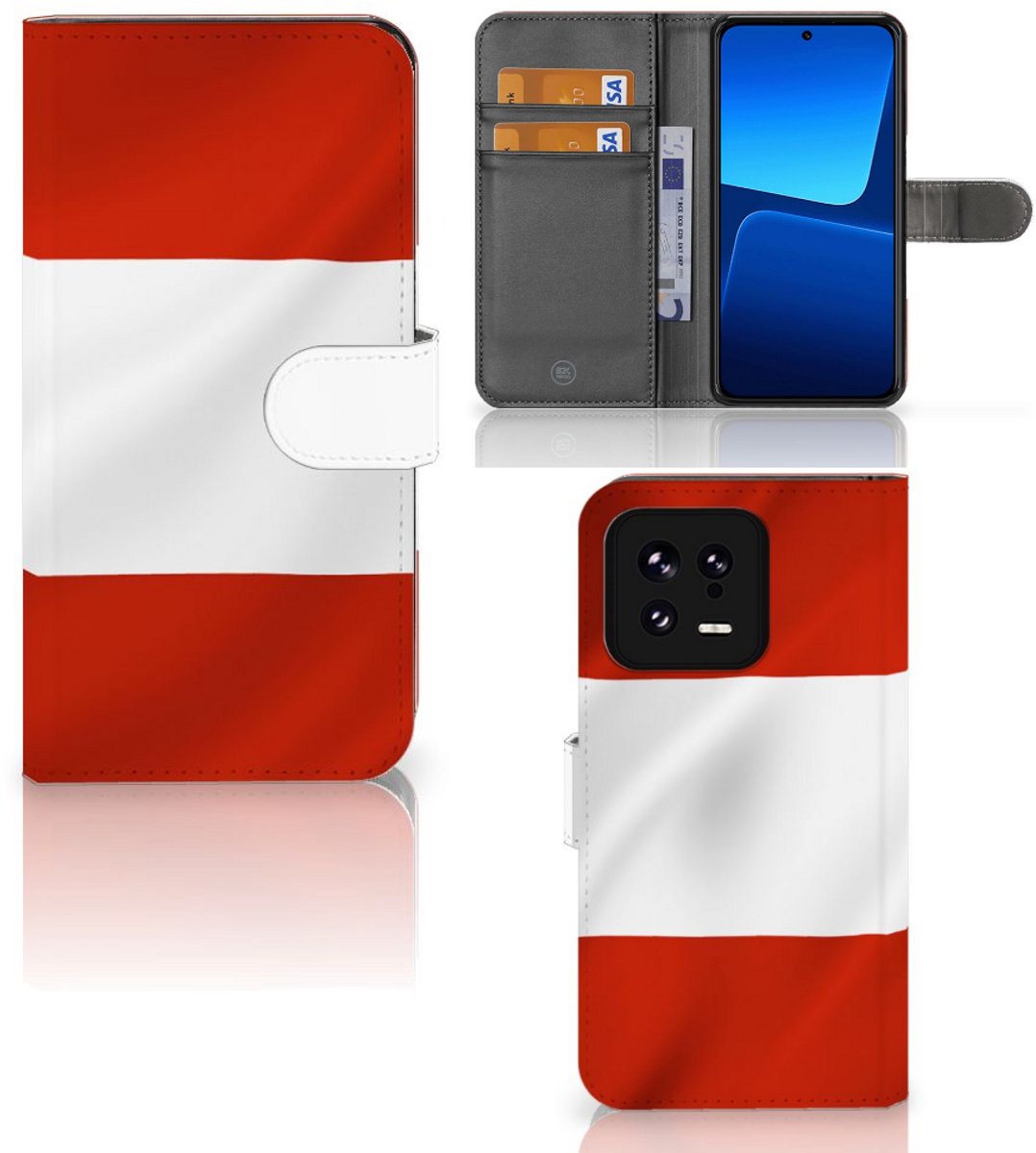 Xiaomi 13 Bookstyle Case Oostenrijk
