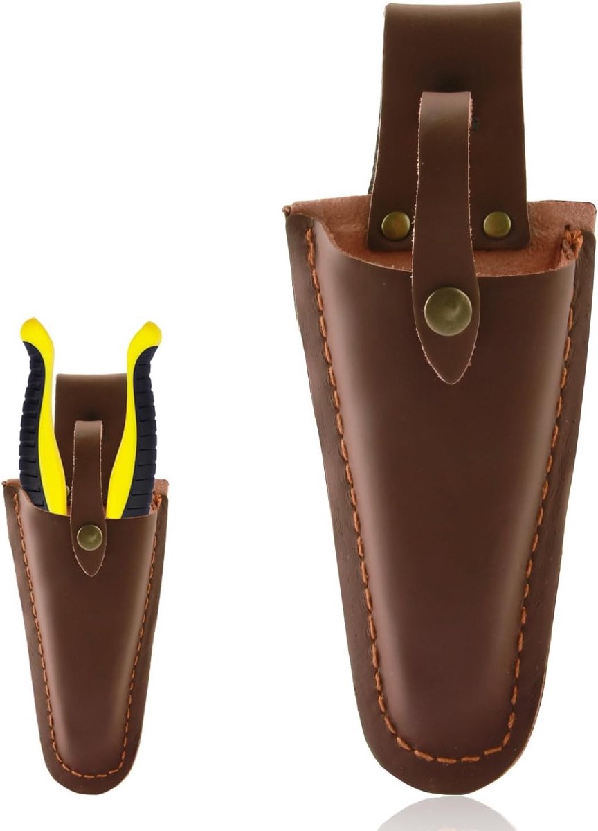 Leren Tas voor Tuingereedschap, Premium Houders voor Scharen, Snoeischaren en Tang, Praktische Accessoire voor Tuinliefhebbers