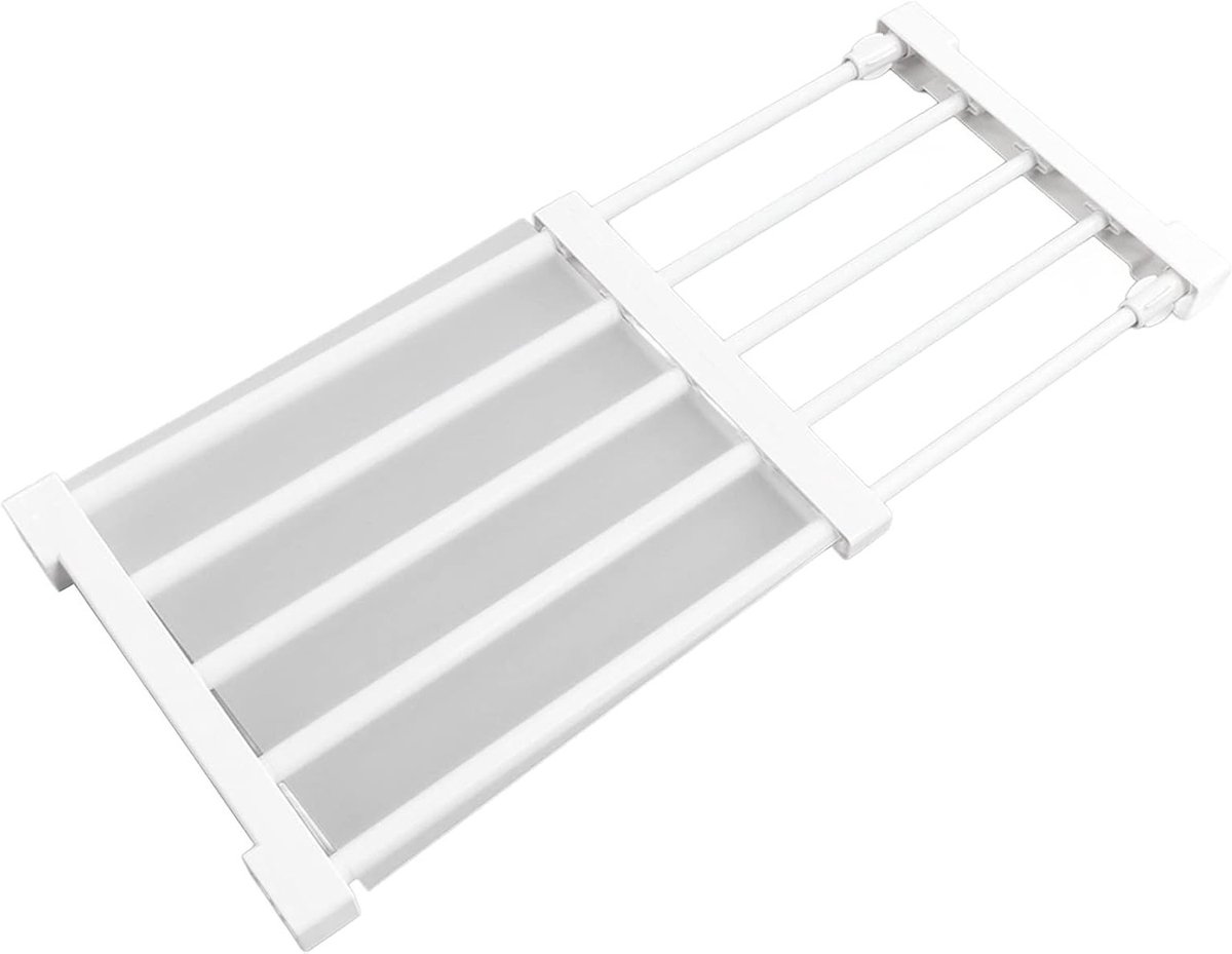 Uitbreidbare en Verstelbare Plank Organizer voor Kasten - Nail Free Opbergoplossing voor Kleding en Accessoires (38-55cm)