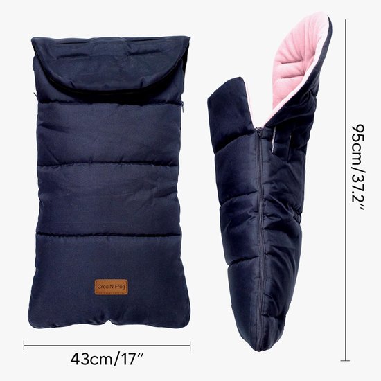 CrocnFrog Universele Baby Bunting Voetenzak - Gezellige Tenen Pasvorm Peuter Voetmof voor Wandelwagen, Buggy, Kinderwagen & Kinderwagen Voetmoften Wordt Geleverd met Warme en Zachte Polar Fleece Water van Crocnfrog — afbeelding 2