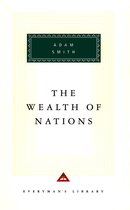 Couverture du livre 'The Wealth of Nations' par Adam Smith, avec un cadre vert et des rayures jaunes.