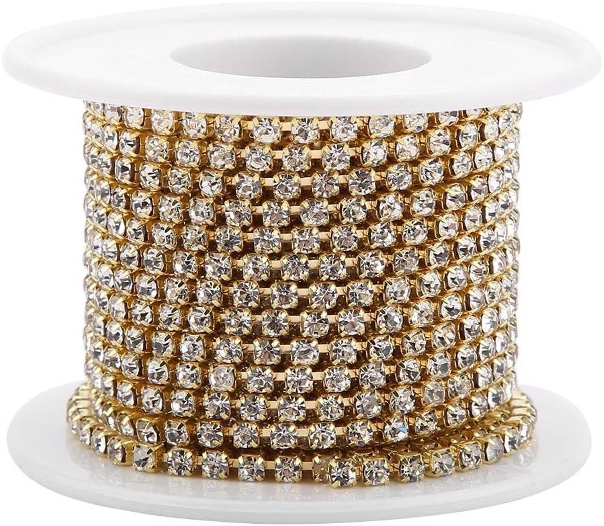 3mm 5 yard Rhinestone Ketting, DIY Kunstmatige Diamant Crystal Bling Lint voor Bruiloft Decoratie en Bloemstukken