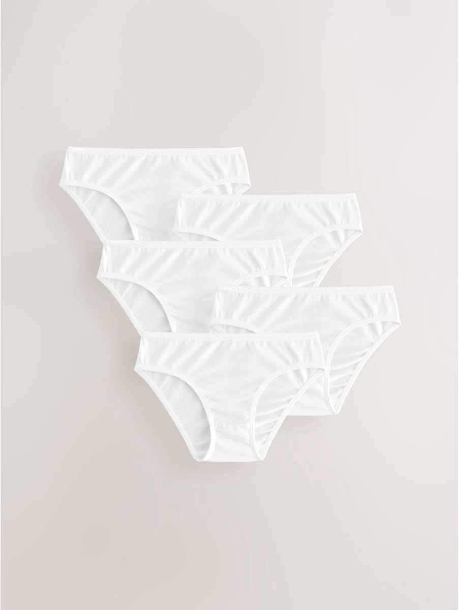 Next - Meisjes - Set van 5 bikinislips - Wit