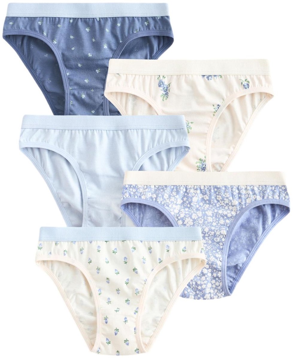 Next - Meisjes - Set van 5 bikinislips - Blauw