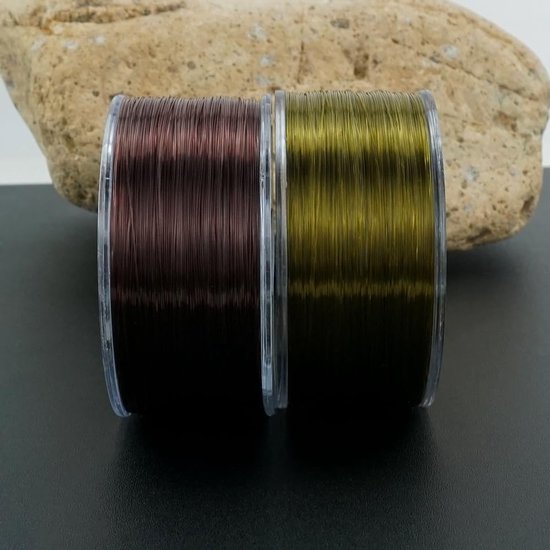 Vislijn Nylon Cord - Monofilament Lijn - Vissen Vangen - Japans Monofilament Nylon - 700m 2 stuks - Groen Bruin — afbeelding 2