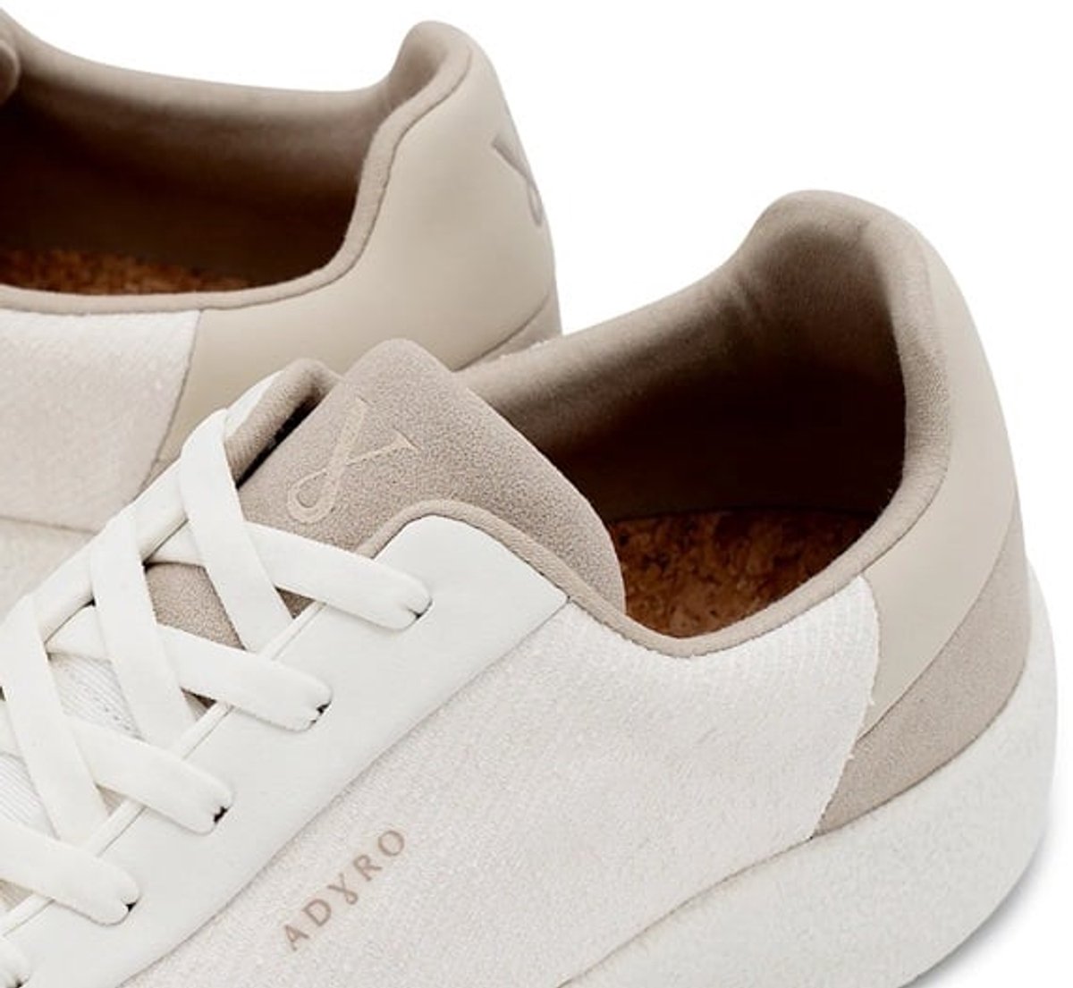 Adyro Premium dames sneakers wit stof