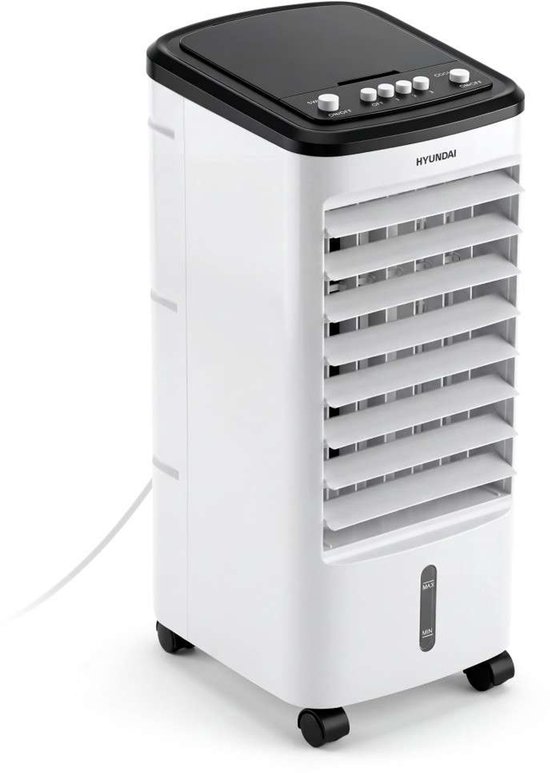 Hyundai luchtkoeler torenventilator 65W met waterkoeling, 3 snelheden, oscillatie en 2,8L reservoir wit
