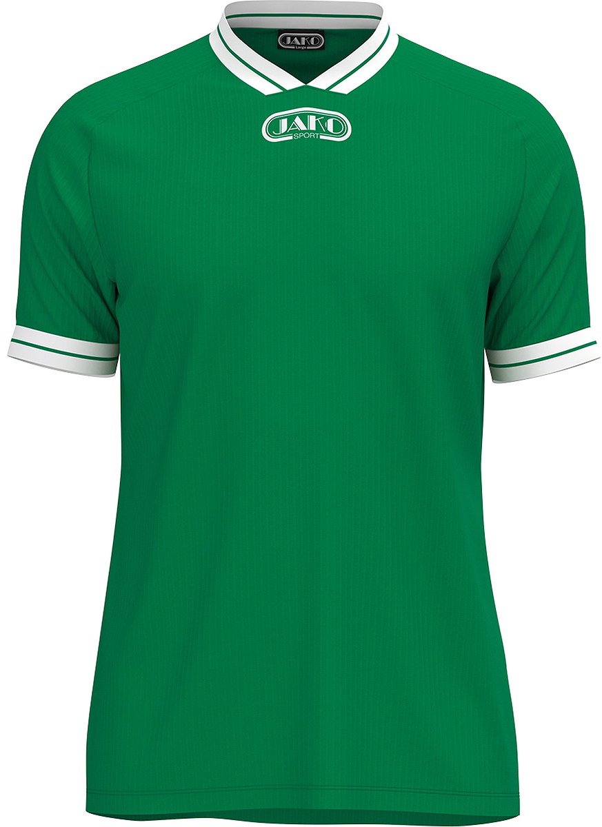 Jako Retro Shirt Korte Mouw Kinderen - Sportgroen | Maat: 164