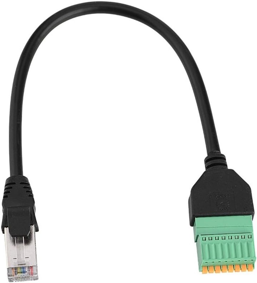 RJ45 Male Jack naar 8 Pin Spring Connector Terminal Block Adapter Kabel voor Netwerkverbindingen