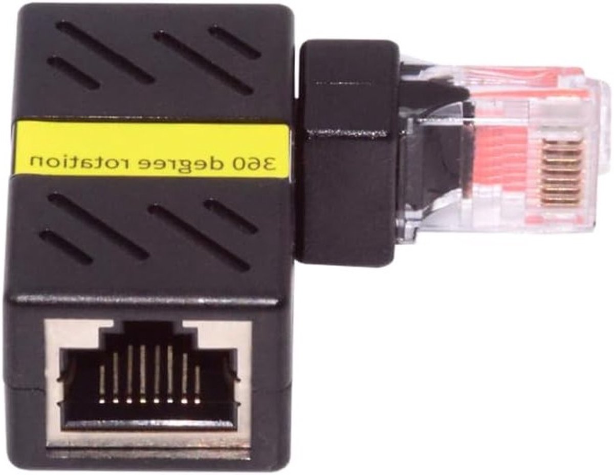 360 Graden Hoekige CAT6 UTP Male naar Female Rotatie Adapter RJ45 8P8C 1000Mbps voor LAN Ethernet Netwerk Verbinding
