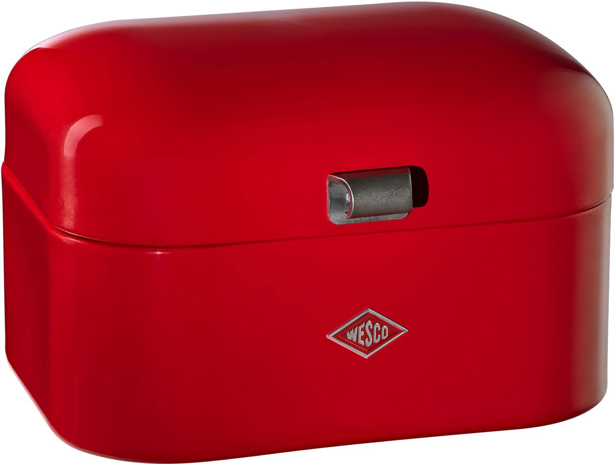 WESCO Single Grandy Broodtrommel | 7,5 Liter - Maat M | Metaal - Rood | Broodopslag