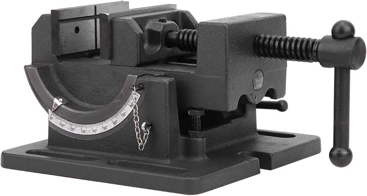 Allecto - Boorklem 3 inch - Gietijzeren behuizing - Boormachine klem - Spraybehandeling - Verticaal ontwerp - Accessoire voor boormachines - Geschi...