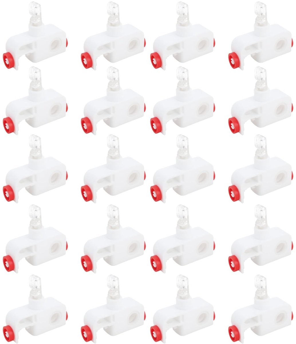 Allecto - Verticale Blind Carrier Hooks - 20 Stuks - 42x31mm - Geschikt voor 5 inch gordijnen - Versterkt en duurzaam - Ideaal voor woninginrichtin...