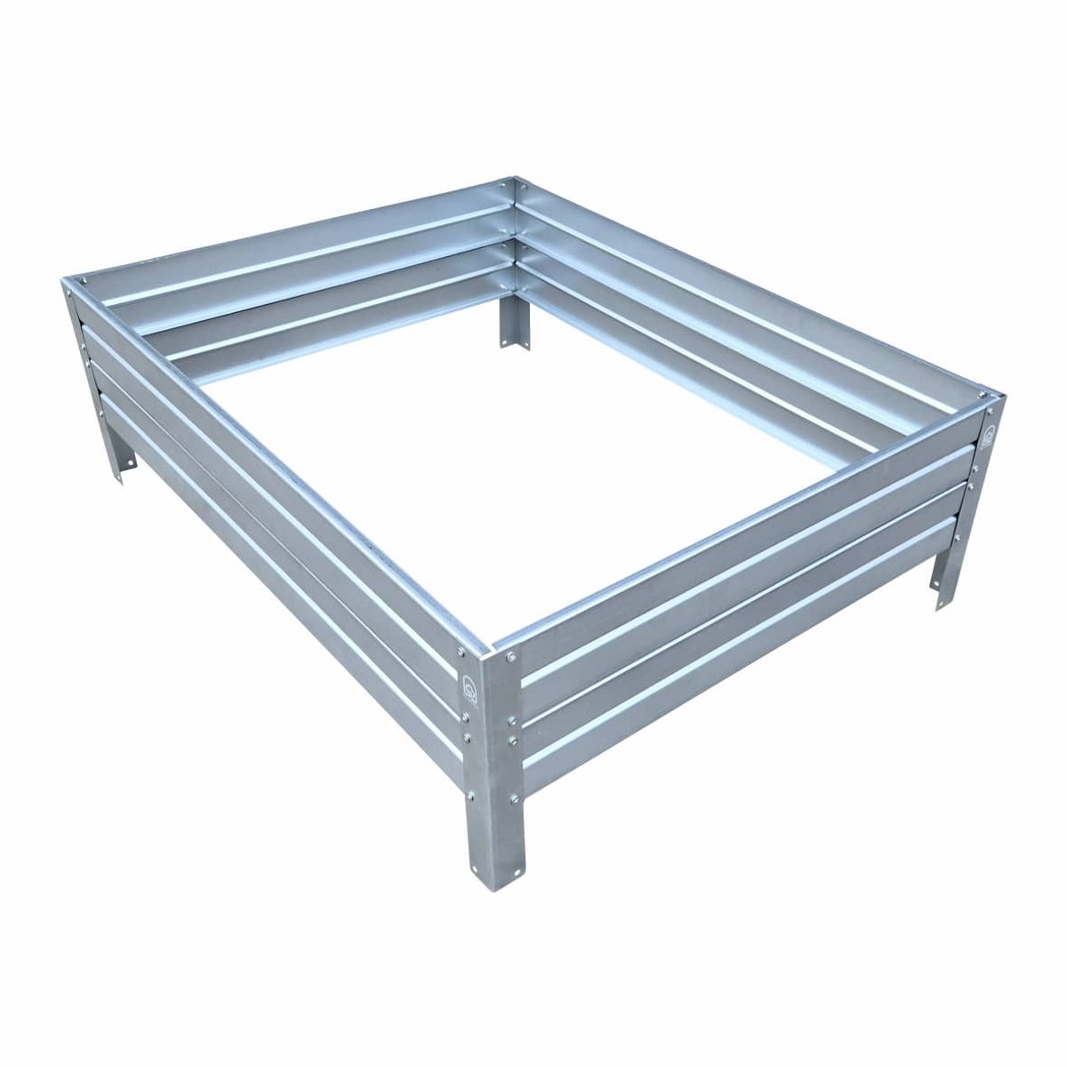 KLASIKA GARDEN Verhoogde Plantenbak - Gegalvaniseerd Staal - 75x95x20 cm - Eenvoudige Installatie