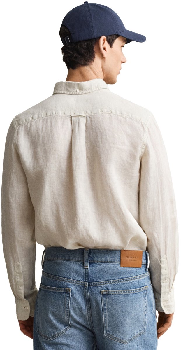 Gant overhemd linnen beige button down