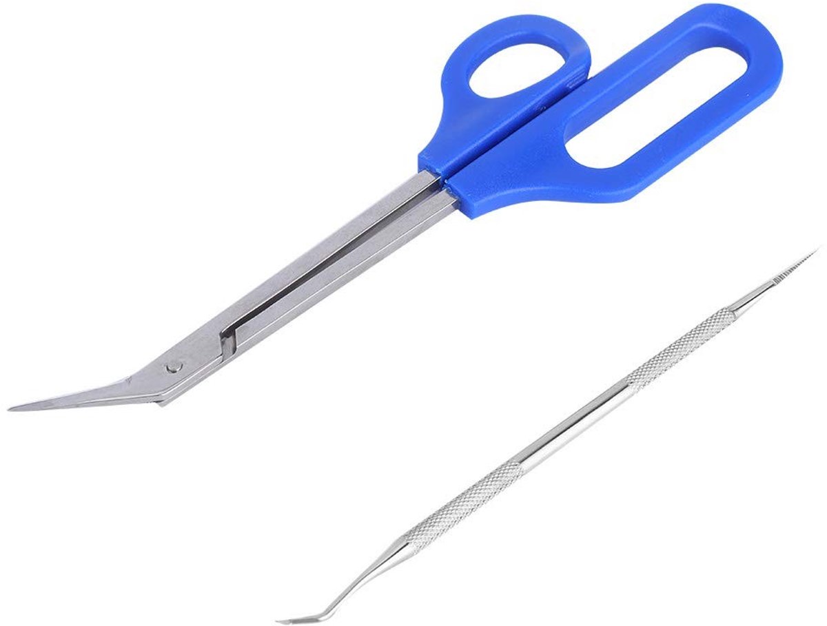 Allecto - Long Handle Toenail Scissors - Pedicure Schaar Set - Ergonomisch Handvat - Inclusief Nagelvijl - Geschikt voor Ouderen