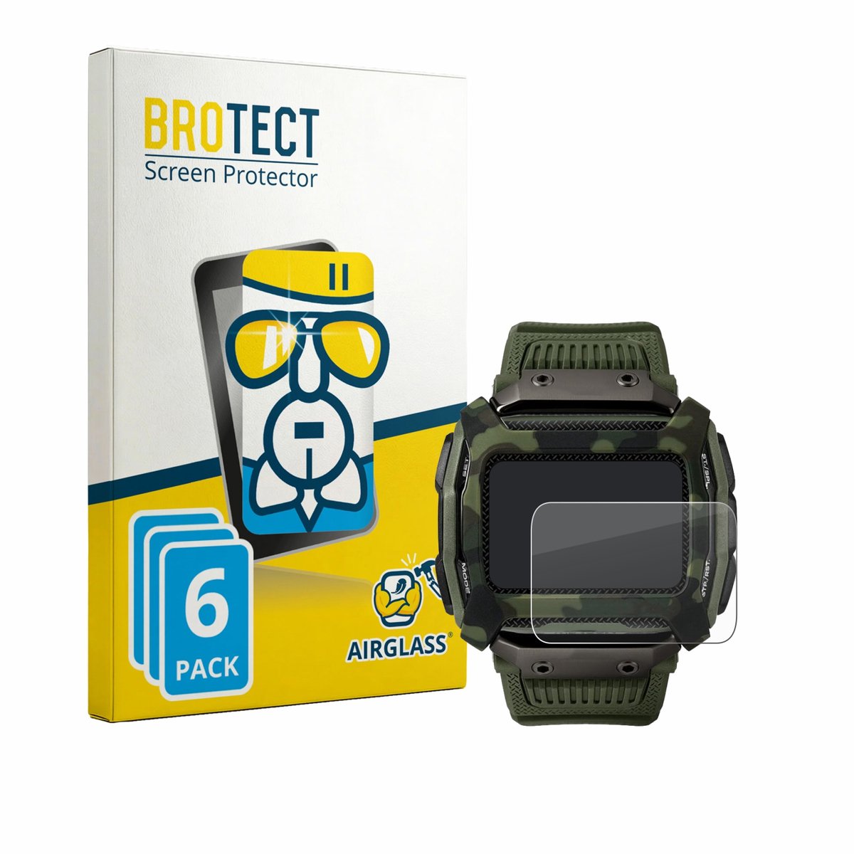 Screenprotector 6 Stuks voor Timex Command Shock Beschermglas transparant