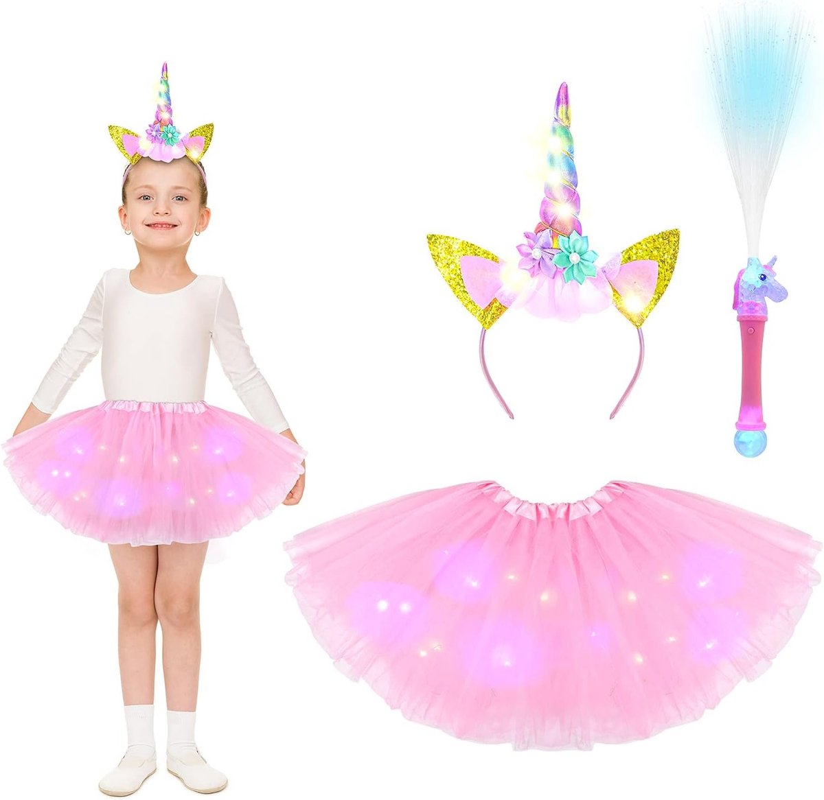 Halloween Kostuum voor Meisjes - Tovenaar Kostuum voor Kinderen - Carnaval en Cosplay Outfit voor Feestjes