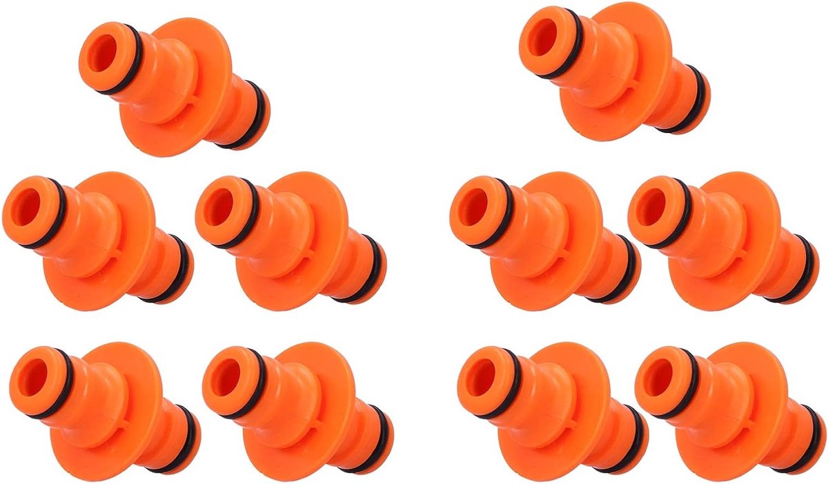 10 Stuks ABS Plastic Tuinslang Koppelingen, 2-Weg Slangverbindingen voor Irrigatie en Watergeven