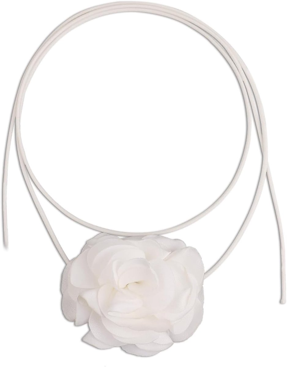 Elegante Vintage Bloemen Choker, Verstelbare Boho Ketting met Rozen voor Dames en Meisjes, Perfect voor Bruiloften en Feestjes