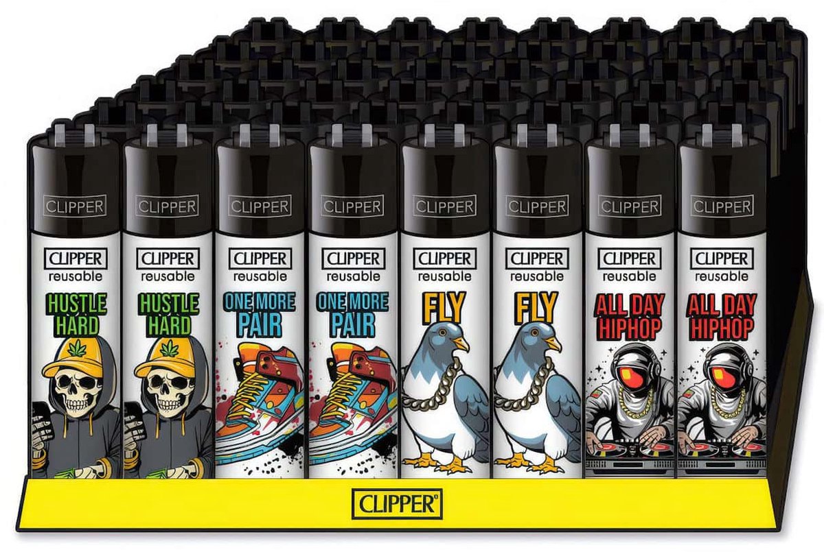 Clipper Classic Large "Urban Slogan" Display 48 stuks
