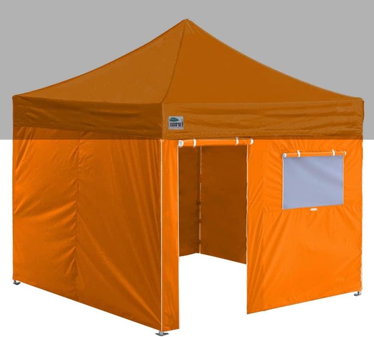 Luifel Zijwanden - Tent Wanden - Bescherming Buiten - Met Raam en Deur - 3 x 3 meter - Oranje
