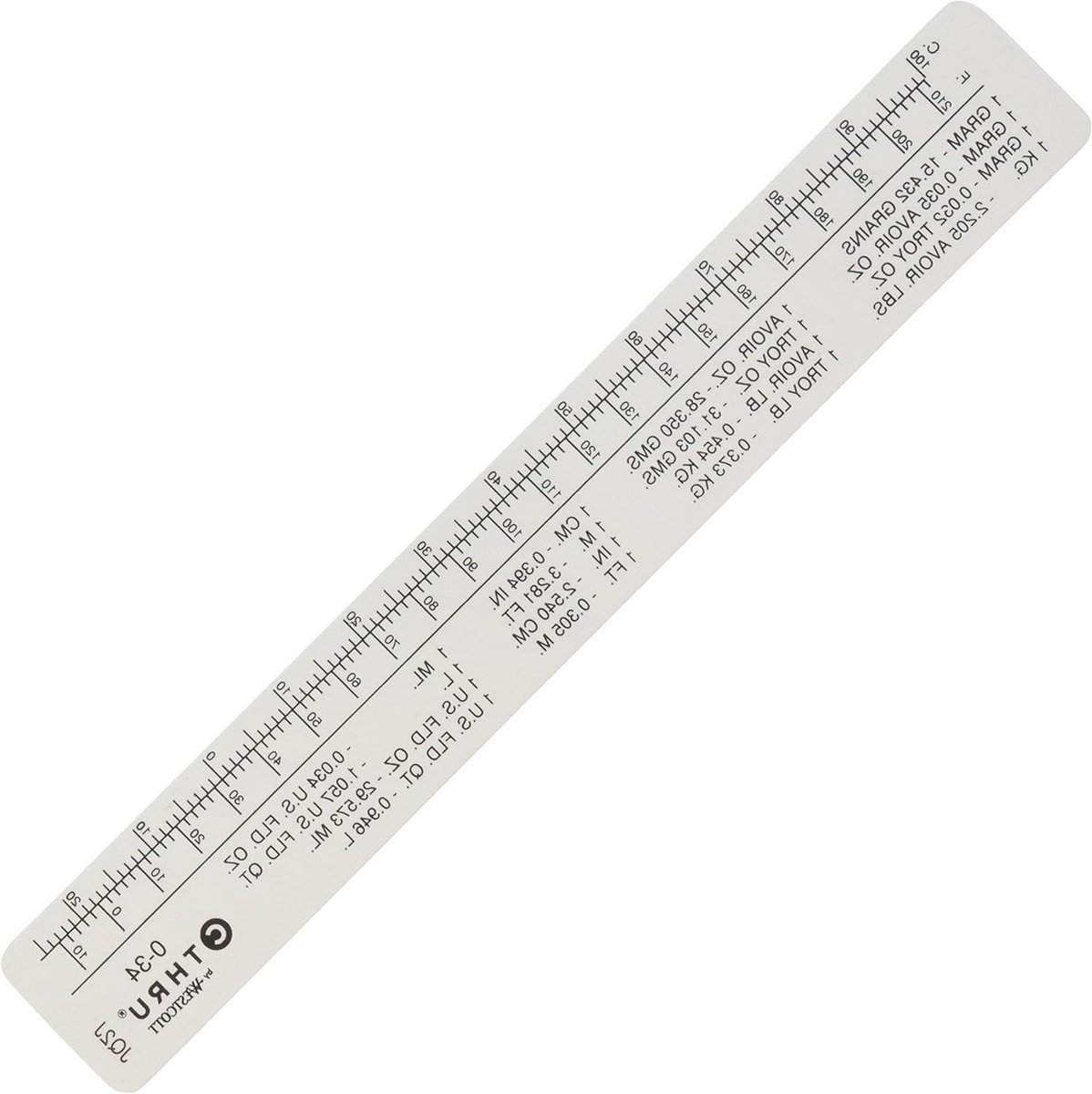 Liniaal 15 cm - Meetlat Kunststof - Nauwkeurig Meten - Dubbele Schaal - 6 Inch - Ondoorzichtig