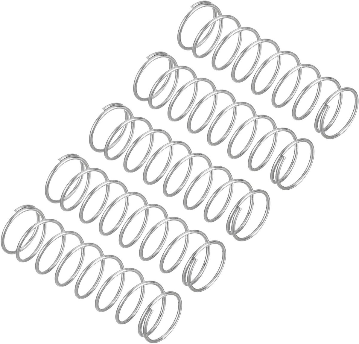 Drukveren Roestvrij Staal - Compressieveren Spiraalveren - Industriële Toepassingen - Corrosiebestendig Materiaal - 0.7x10x35mm - Zilver