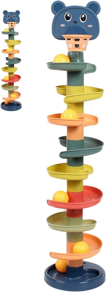 Ball Drop Speelgoed - Toren Ballenbaan - Baby Ontwikkeling Stimuleren - Afneembaar Ontwerp - 9 Lagen - Multicolor