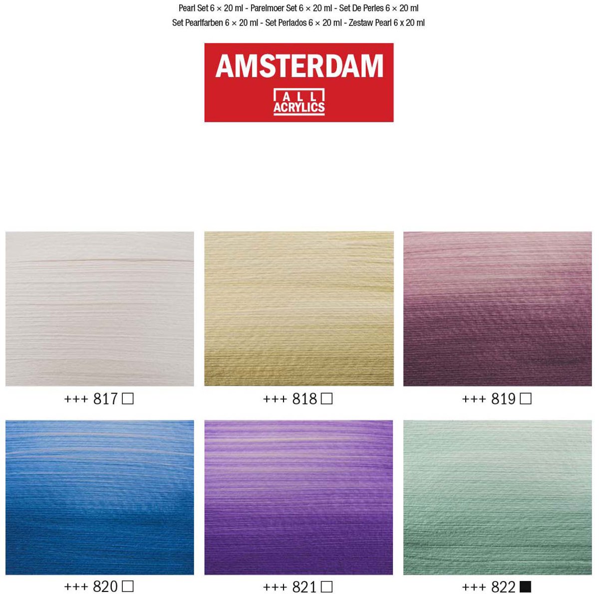 Amsterdam Standard Series acrylverf parelmoer set | 6 × 20 ml — afbeelding 4