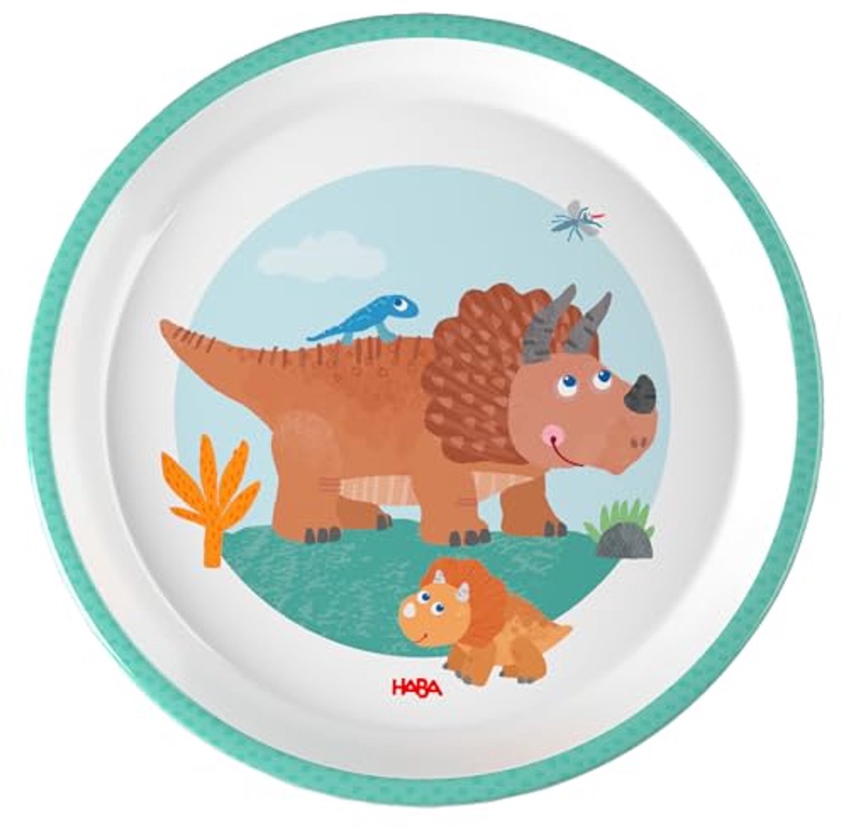 Haba kinderservies bord dino - melamine - dino thema - vaatwasserbestendig.