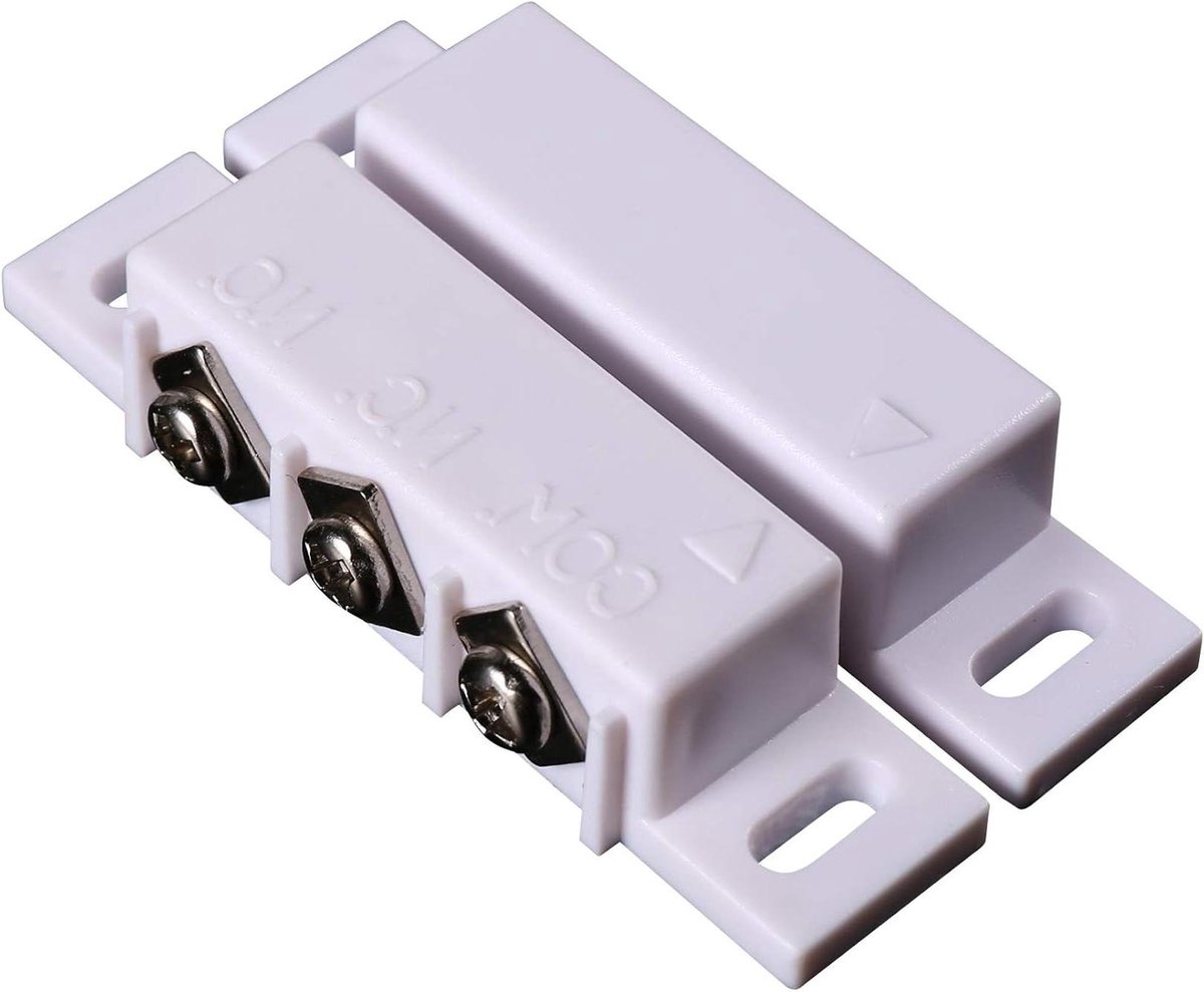 Magnetische Contactsensor - Deuralarm Vensterbeveiliging - Beveiliging Huis - Normaal Open Gesloten - 6.4 x 1.9 x 1.3 cm - Wit