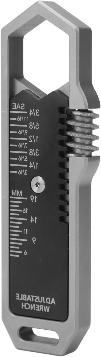 Multifunctionele Rvs Multitool voor Buitenonderhoud, Pocket Wrench, EDC Gereedschap, 5-19mm, 3/16 tot 3/4 Inch