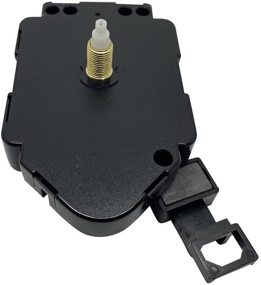 Kwarts Pendule Uurwerk - Klok Mechanisme Vervanging - Klok Reparatie - Met Decoratieve Garland - 6.7mm Schacht Lengte - Zwart