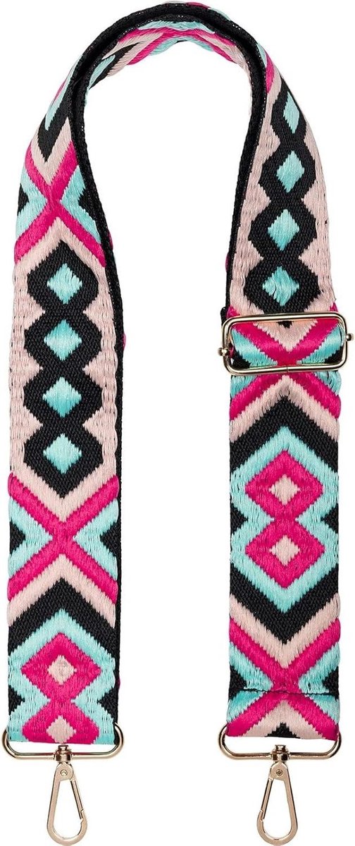 Schouderband Tas - Verstelbare Band - Tas Personaliseren - Etnisch Patroon - 74-134 cm - Multicolor
