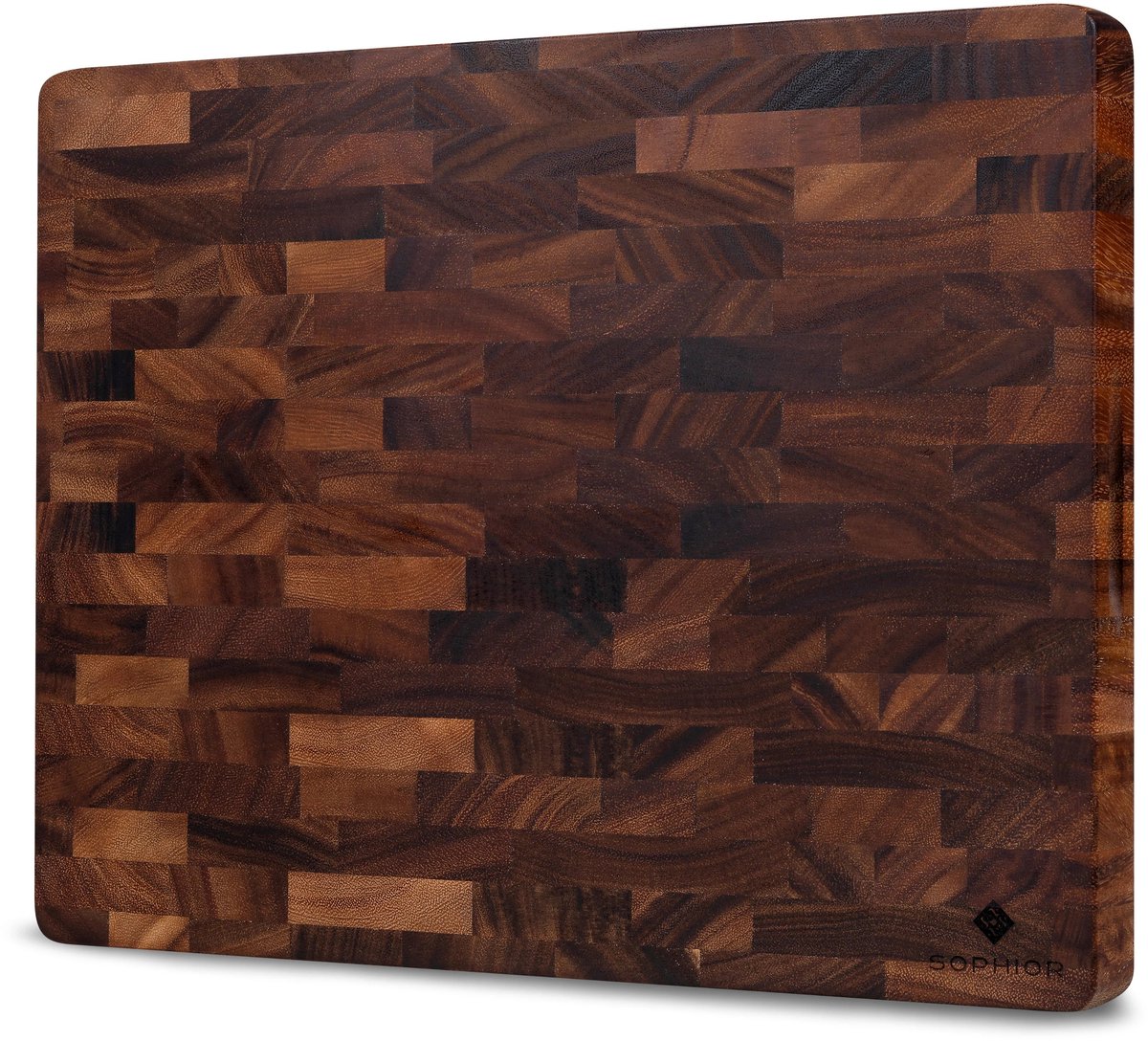 SOPHIOR – Walnoot Houten Snijplank – 45x35x4 cm – Met Handvaten – Hakblok