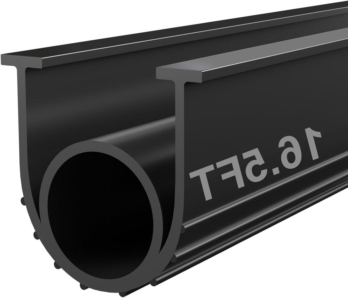 Garagedeur afdichting - Bodemrubber deurstrip - Garage beschermen - EPDM materiaal - 503 x 01 meter - Zwart